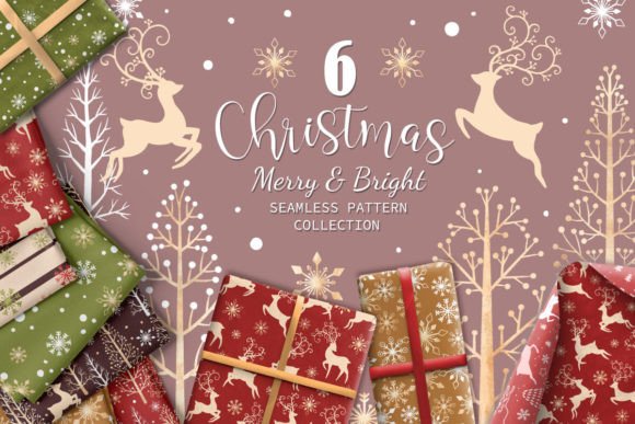 Download Whimsical Winter &amp; Christmas Pattern III - Christmas pattern Collection