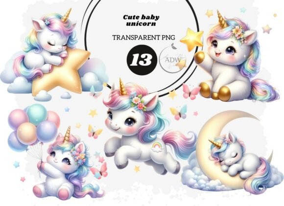 Download Cute Baby Unicorn - Baby unicorn Collection