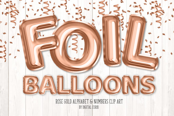 Download Rose Gold Foil Balloon Alphabet - Rose gold foil Collection