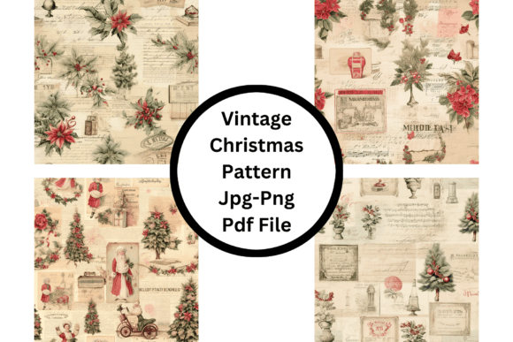 Download Vintage Christmas Pattern - Premium Bundle