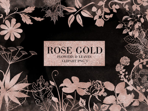 Download Rose Gold Foil Textured Leaves Flowers - Rose gold foil Collection